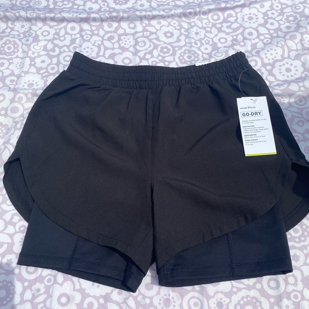 Old Navy Girls Go Dry Black Shorts